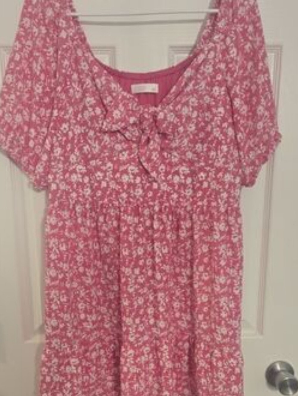 Lauren Conrad Pink Floral Bow-Front Top Size 2x